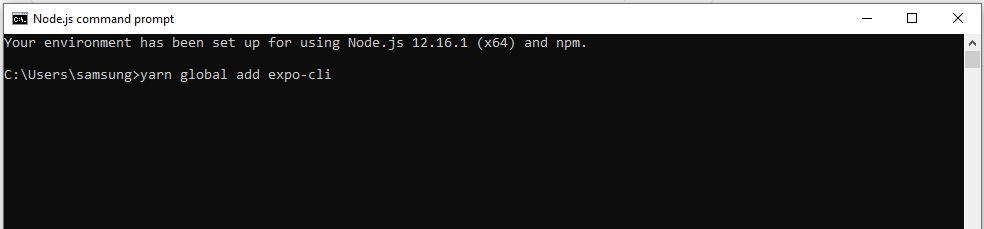 installing expo-cli through yarn
